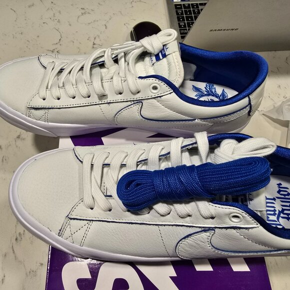 Nike SB Blazer Low Pro GT Premium FZ1300-100 WHITE BLUE MEN'S SIZE 10 NEW - Picture 2 of 12